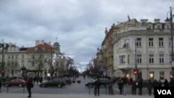 中国加强在立陶宛的间谍活动,成为立陶宛国家安全威胁。立陶宛首都维尔纽斯市中心。