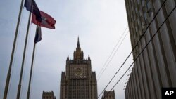 资料照片:莫斯科的俄罗斯外交部大楼。(2012年10月4日)