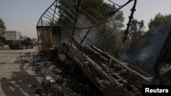 俄罗斯对敖德萨发动无人机空袭后的现场(2024年10月2日)