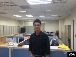 台湾内政部警政署刑事警察局侦查第九大队大队长林建隆(美国之音许宁拍摄)