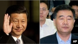 中国国家副主席习近平(左)和广东省委书记汪洋