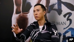 香港著名武打演员甄子丹(美联社资料图)