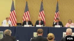 美国国会众议院共和党人2021年6月29日在国会山召开新冠病毒起源调查听证会。(美国之音记者李逸华拍摄)