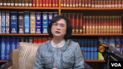 台湾外交部发言人王珮玲(美国之音记者杨明 拍摄)