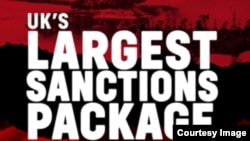 英国政府在官网上宣布对俄罗斯实施 2022 年以来最大规模制裁方案。 (英国政府网站图片)