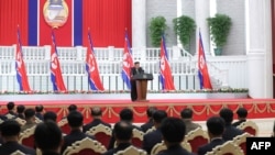 朝鲜领导人金正恩在建国 76 周年之际发表讲话,誓言 将呈“几何级数”增加核武。(法新社/朝中社提供)