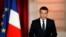 Ảnh tư liệu - Tân tổng thống Pháp Emmanuel Macron phát biểu sau khi nhậm chức tại Điện Elysee, Paris ngày 14/05/ 2017.