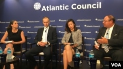 大西洋理事会网络安全研讨会(美国之音钟辰芳拍摄)