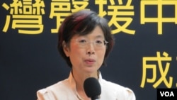 台湾在野党民进党立委尤美女(美国之音张永泰拍摄)