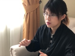 何泳彤,就读台湾中国文化大学哲学系和美术系、一个送中关注团体发起人之一的香港女生 (雨舟拍摄,2019年11月18日)