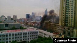 新疆乌鲁木齐沙依巴克区公园北街发生一起爆炸案((RFA使用过的网络图片))