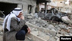 Hiện trường sau một vụ nổ bom ở Kirkuk.