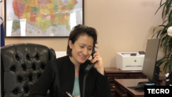 台湾驻美代表萧美琴大使致电祝贺美国前副总统拜登胜选(驻美国台北经济文化代表处提供)