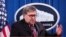 Jaksa Agung AS William Barr dalam konferensi pers di Departemen Kehakiman AS, Washington, D.C, 21 Desember 2020.
