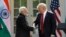 အိန္ဒိယဝန်ကြီးချုပ် Narendra Modi နဲ့အမေရိကန်သမ္မတ Donald Trump 