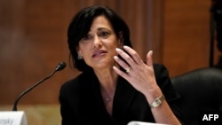 资料照片:美国疾病控制与预防中心(CDC)主任瓦伦斯基在参议院作证(2021年5月19日)