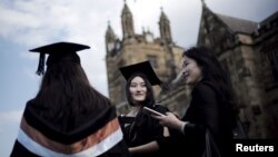 澳大利亚悉尼大学的中国留学生。(2020年4月22日)