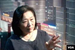 北京独立新闻工作者兼专栏作家高瑜(美国之音东方拍摄)