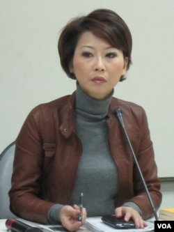 民进党立委 陈亭妃( 美国之音 张永泰拍摄)