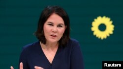 (资料照)德国绿党的总理候选人贝尔博克(Annalena Baerbock)