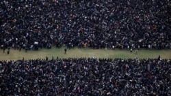 香港人在元旦示威,要求高度自治和民主。(2020年1月1日)