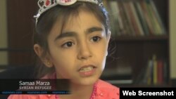 Một em bé tị nạn Syria ở Mỹ.