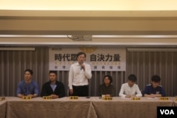 时代力量执行党主席黄国昌(美国之音杨明拍摄)