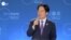 2025年2月20日，台湾总统赖清德在台北举行的哈利法克斯国际安全论坛会议上致辞。(视频截图，视频画面由哈利法克斯国际安全论坛HFX提供。)