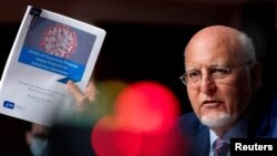 Bác sĩ Robert Redfield, giám đốc Trung tâm Kiểm soát và Phòng ngừa Dịch bệnh Mỹ trong buổi điều trần tại Thượng viện, ngày 16/9/2020.