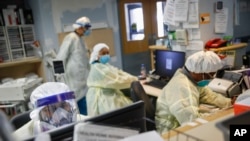 美国纽约州一个急诊室的情景(美联社)