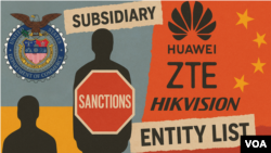 图示:美国商务部2025年9月29日宣布新规则,对被列入实体清单的公司(包括中国科技巨头华为、中兴和海康威视)的子公司自动纳入限制对象。