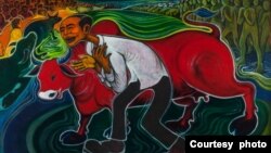 Salah satu lukisan Yos Suprapto (foto: courtesy).