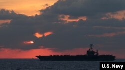 美国海军一艘航空母舰2019年2月在南中国海巡航（美国海军照片）
