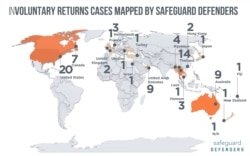 人权组织保护卫士分析的非自愿回国案例。(照片源于保护卫士官网)