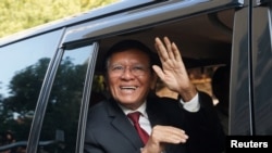 资料照:柬埔寨救国党的创始人之一、柬埔寨反对派最高领袖根索卡(Kem Sokha )