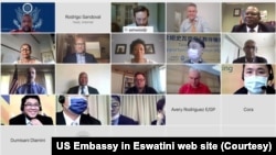 美国、台湾驻史瓦帝尼王国大使馆2021年3月4日与史瓦帝尼政府共同主办虚拟“伙伴关系机会代表团”寻求伙伴关系机会(美国驻史瓦帝尼王国大使馆官网)