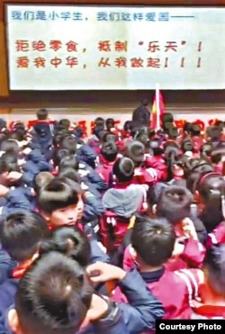 某地一小学学生发誓抵制乐天 （网络图片）
