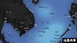 南海诸岛分布图(维基共享)。