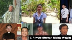 Một số tù nhân lương tâm bị giam giữ ở Việt Nam.