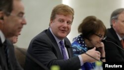 美国商会国际事务负责人薄迈伦(Myron Brilliant)。