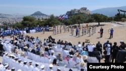 雅典举行点燃特奥会火炬的仪式(courtesy Vassilis Koutromanos)