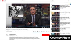 2018年6月17日,HBO的约翰·奥利弗上周今夜秀播出了关于习近平的节目。节目在微博上受到严格审查。(Last Week Tonight with John Oliver/HBO)