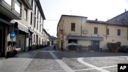 意大利小镇科多尼奥空旷的街道(AP 2月22日)