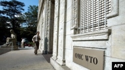 世界贸易组织日内瓦总部入口(资料照片)