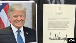 美国总统特朗普2018年5月18日对“第18届华府龙舟赛”发表的贺词 (美国之音锺辰芳拍摄)