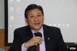 流亡藏人行政中央外交新闻部秘书长达波索南(美国之音杨明拍摄)