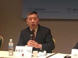 台湾国防安全研究院军事战略暨产业所所长苏紫云（美国之音陈筠摄）