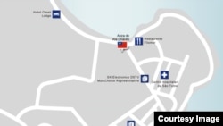 台湾驻圣多美普林西比首都圣多美的大使馆地图