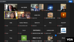 第二届“国是会议”截屏。(美国之音 张木林 )