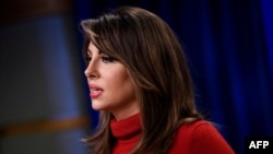 资料照:美国国务院发言人摩根·奥塔格斯